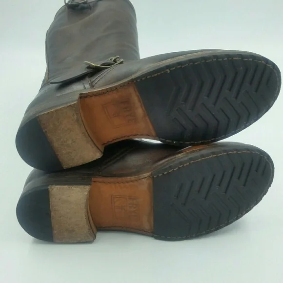 FRYE l Veronica Slouch Dark Brown Boots - Picture 7 of 8